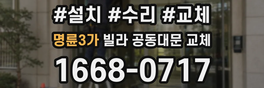 명륜3가 빌라 공동대문 교체
