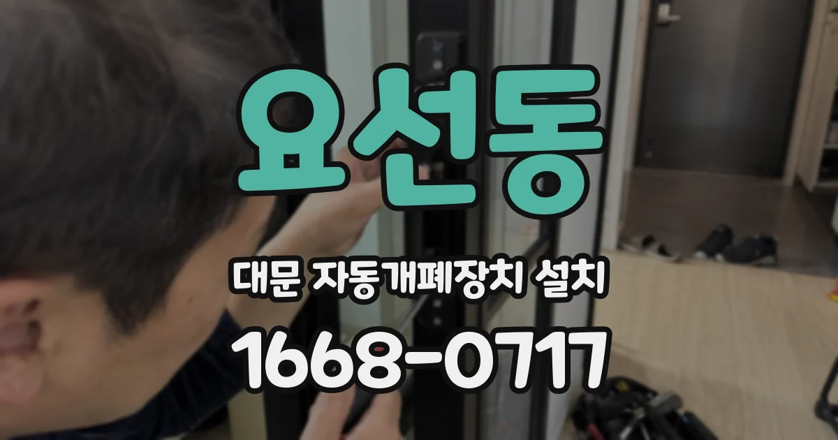요선동 대문 자동개폐장치 설치