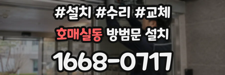 호매실동 방범문 설치