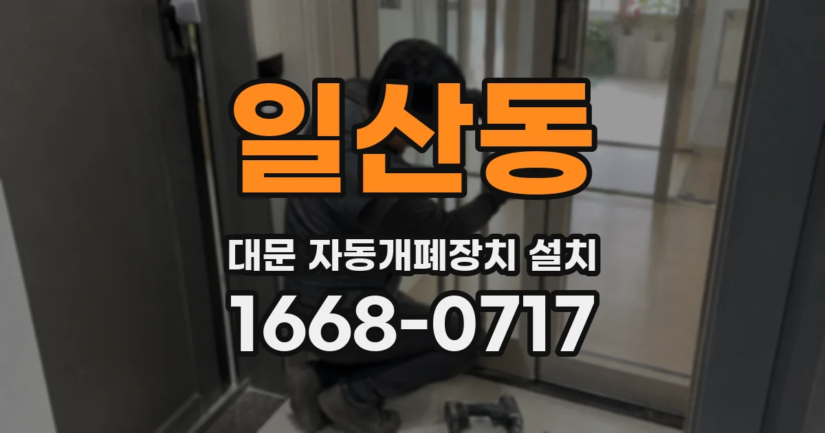 일산동 대문 자동개폐장치 설치