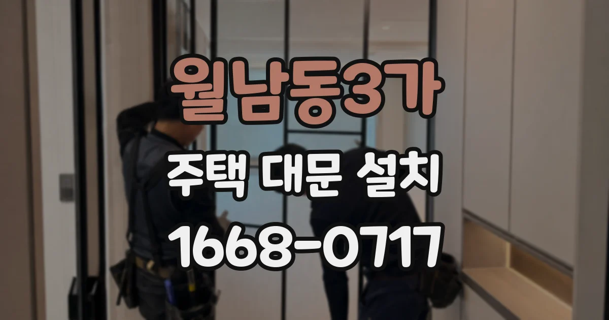 월남동3가 주택 대문 설치