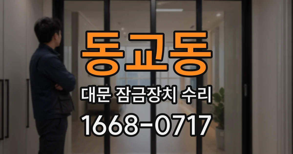 동교동 대문 잠금장치 수리