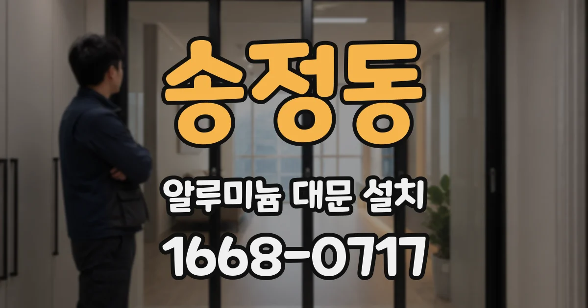 송정동 알루미늄 대문 설치