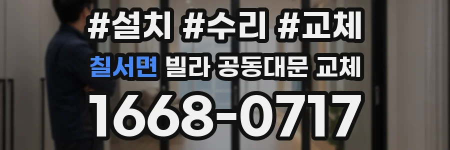 칠서면 빌라 공동대문 교체