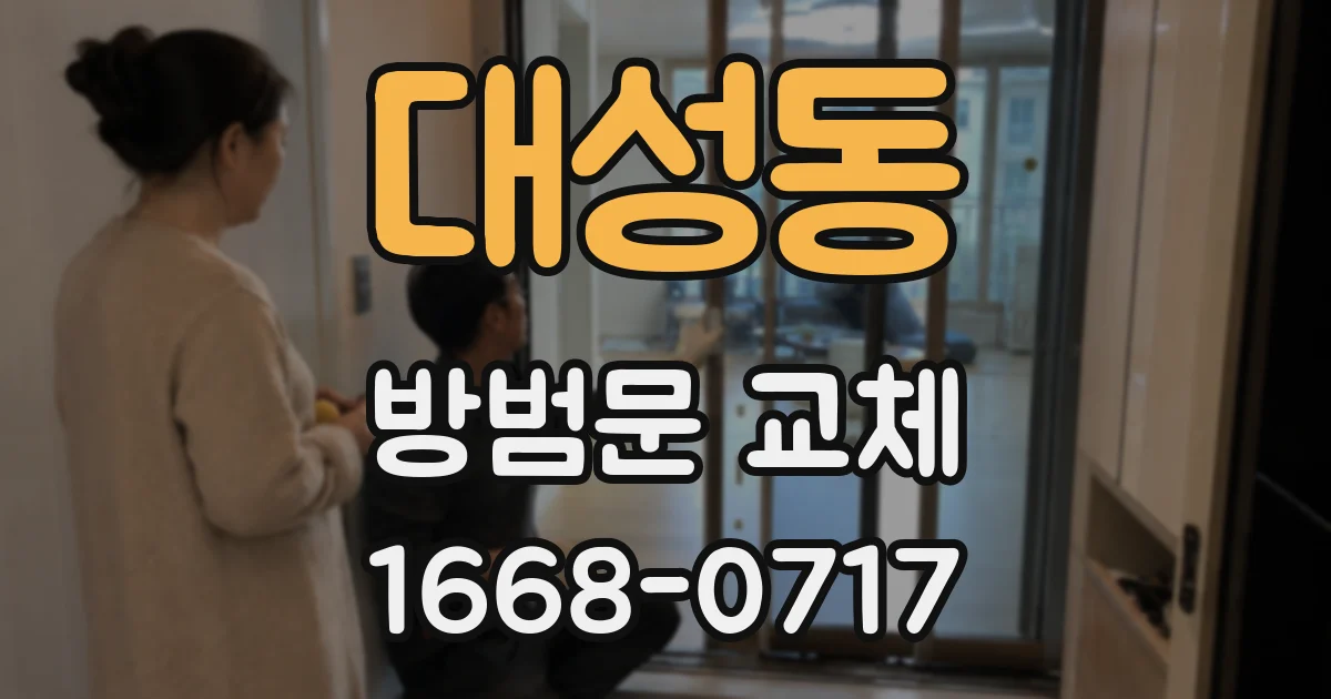 대성동 방범문 교체