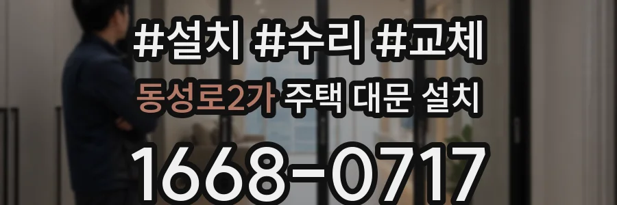 동성로2가 주택 대문 설치