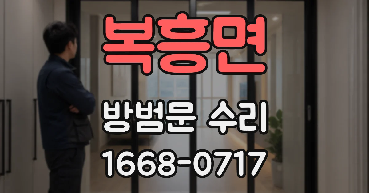 복흥면 방범문 수리