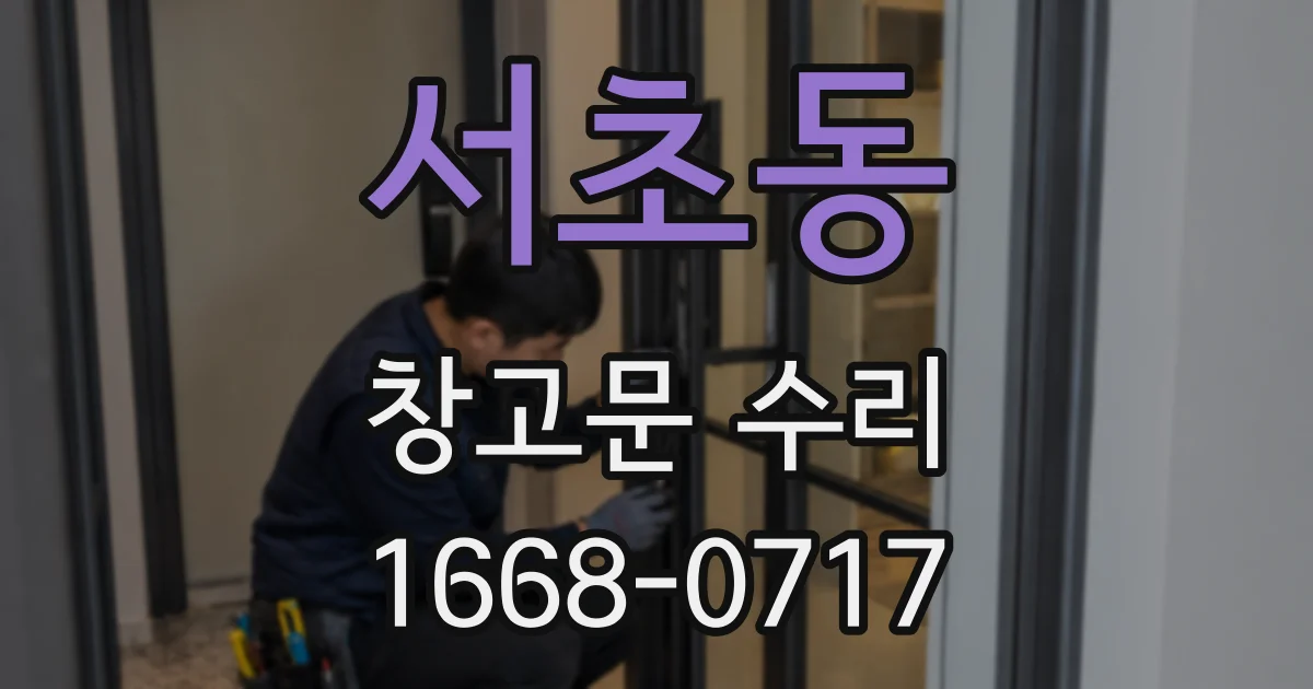 서초동 창고문 수리