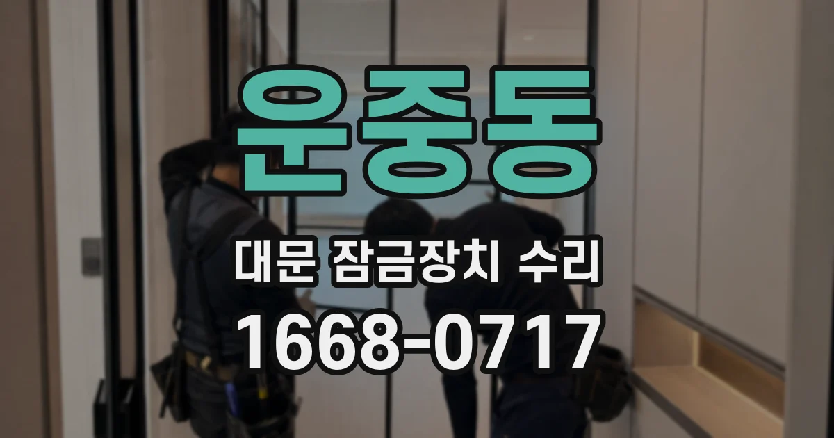 운중동 대문 잠금장치 수리