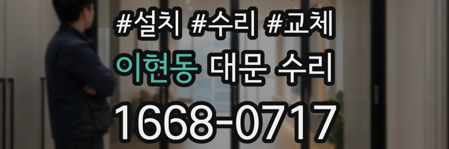 이현동 대문 수리