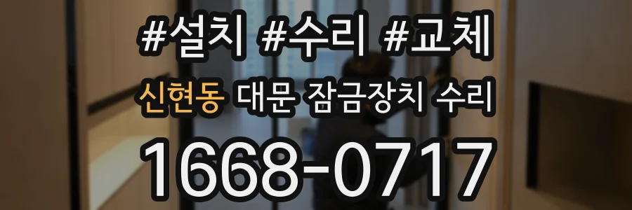 신현동 대문 잠금장치 수리