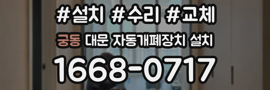 궁동 대문 자동개폐장치 설치