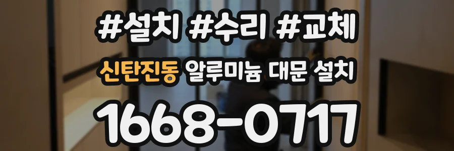 신탄진동 알루미늄 대문 설치