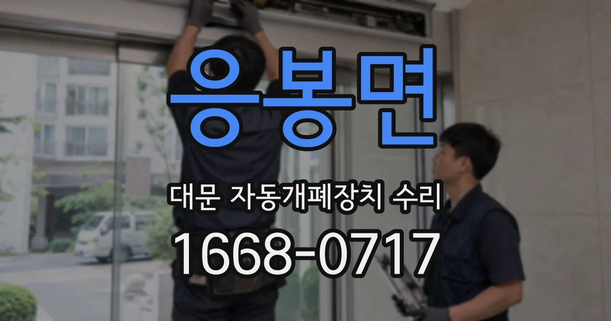 응봉면 대문 자동개폐장치 수리