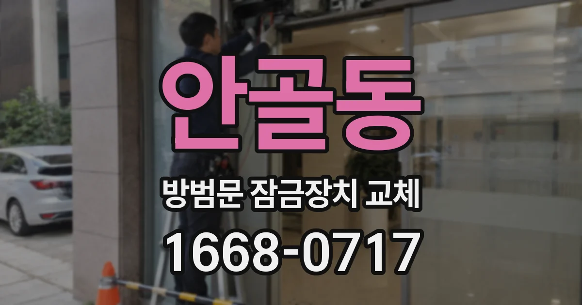 안골동 방범문 잠금장치 교체