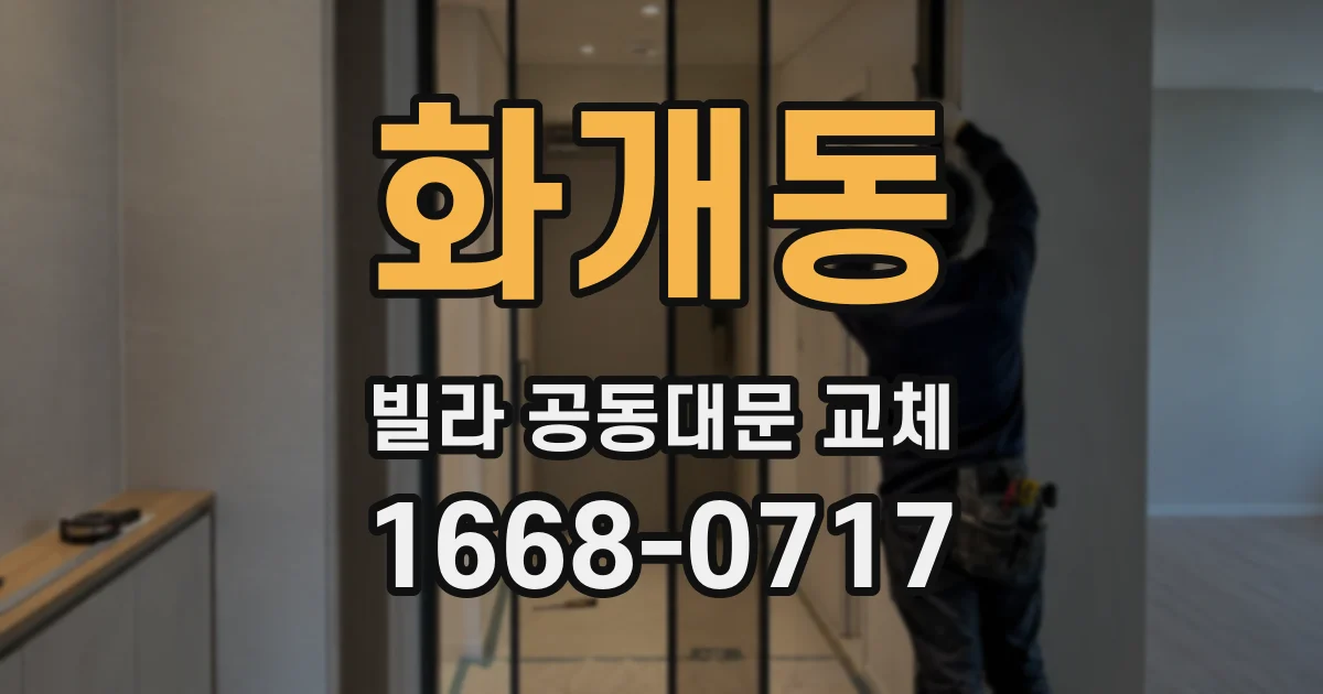 화개동 빌라 공동대문 교체