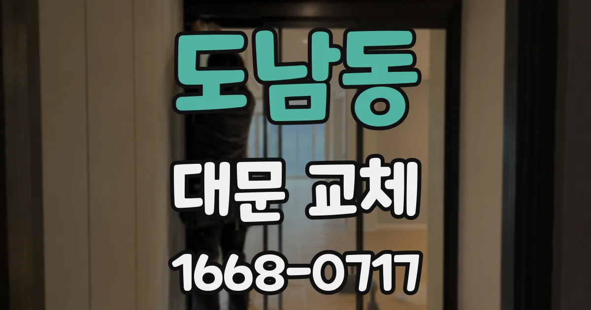 도남동 대문 교체