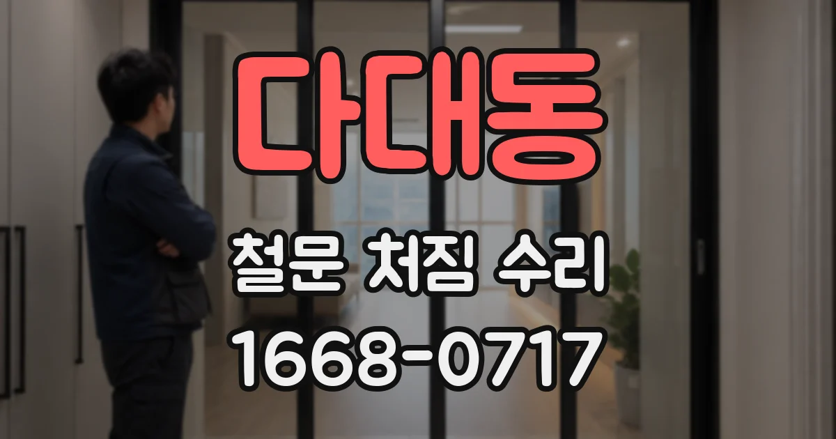 다대동 철문 처짐 수리