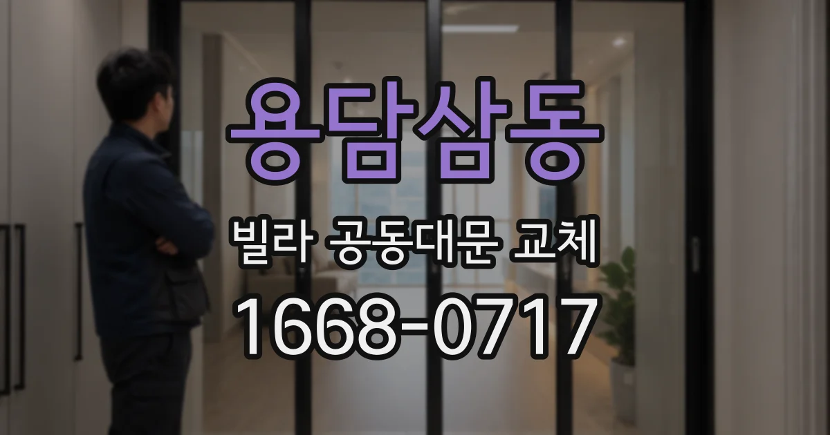 용담삼동 빌라 공동대문 교체