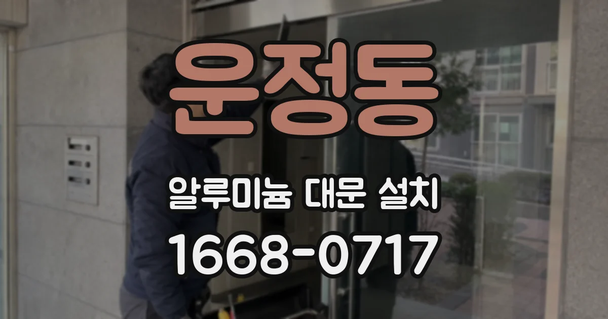 운정동 알루미늄 대문 설치