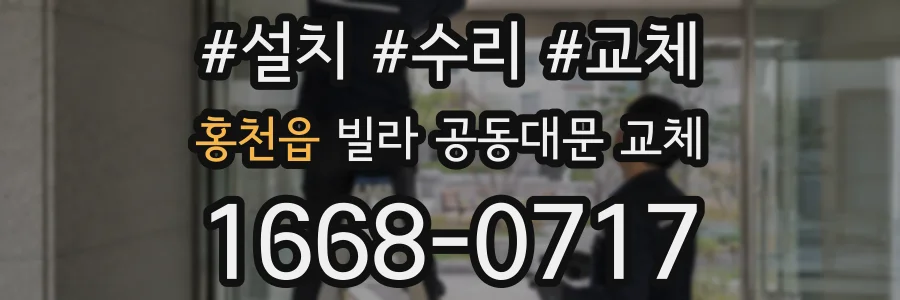 홍천읍 빌라 공동대문 교체