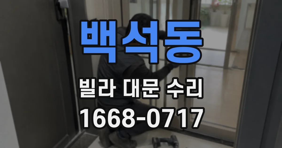 백석동 빌라 대문 수리