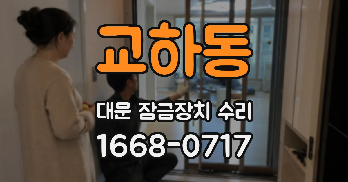 교하동 대문 잠금장치 수리