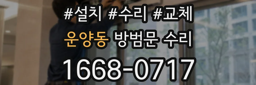 운양동 방범문 수리