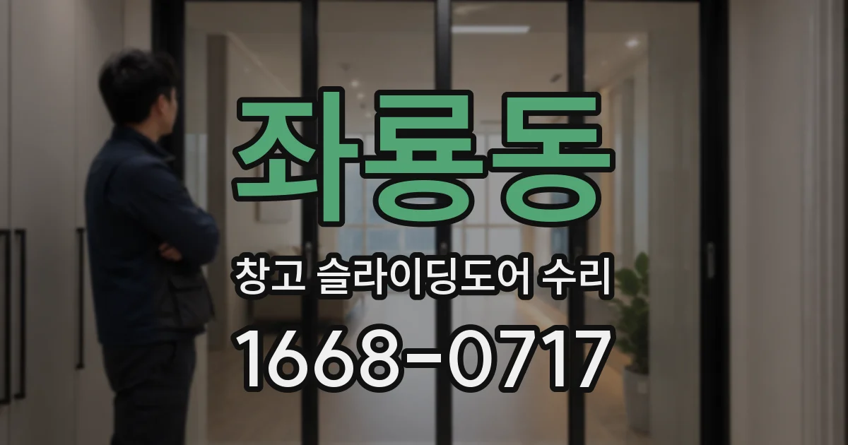 좌룡동 창고 슬라이딩도어 수리