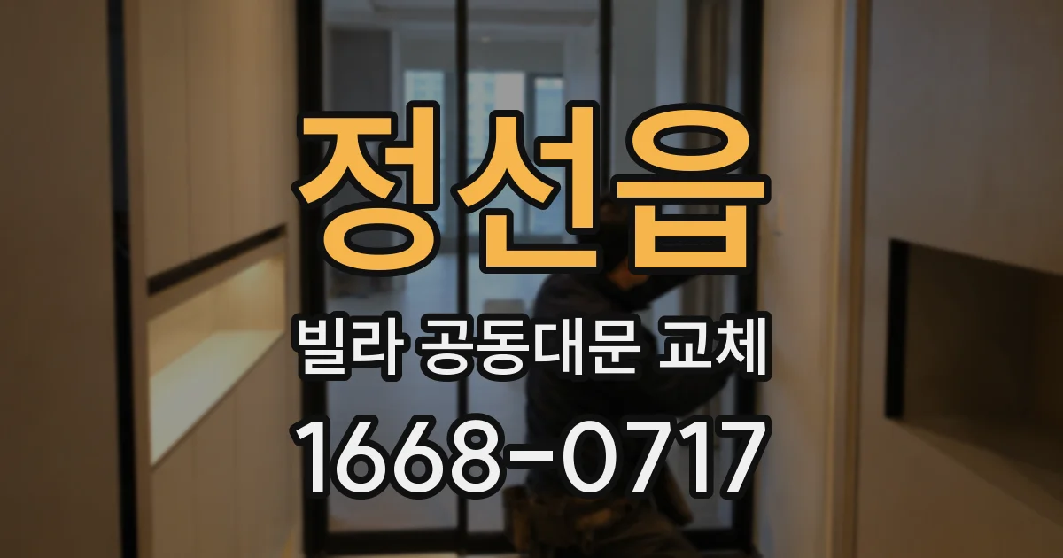정선읍 빌라 공동대문 교체