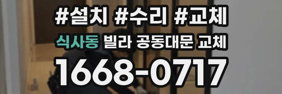 식사동 빌라 공동대문 교체