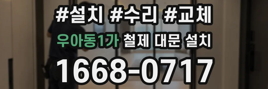 우아동1가 철제 대문 설치