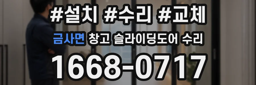 금사면 창고 슬라이딩도어 수리