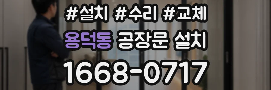 용덕동 공장문 설치