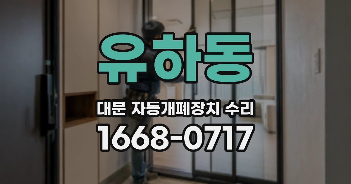 유하동 대문 자동개폐장치 수리