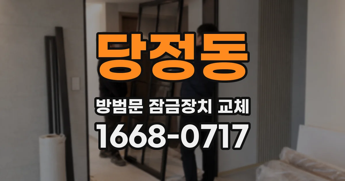 당정동 방범문 잠금장치 교체