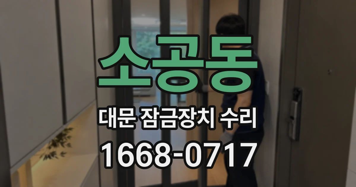 소공동 대문 잠금장치 수리