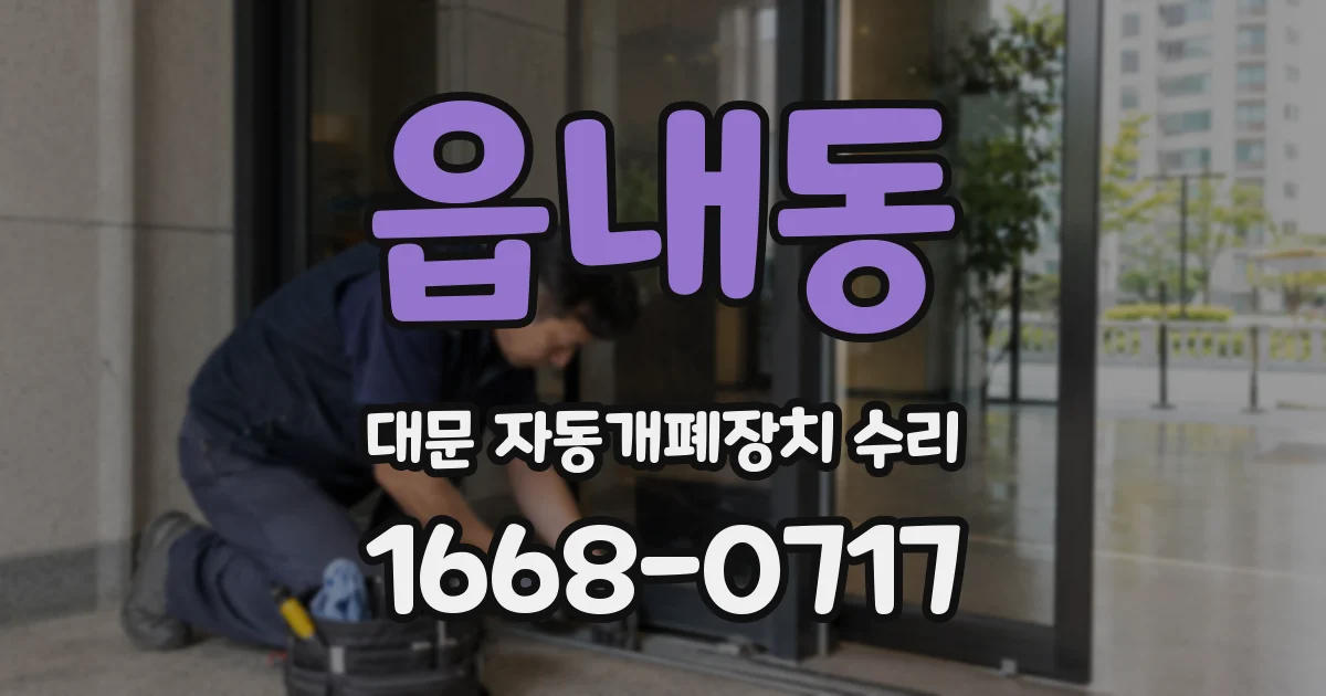 읍내동 대문 자동개폐장치 수리