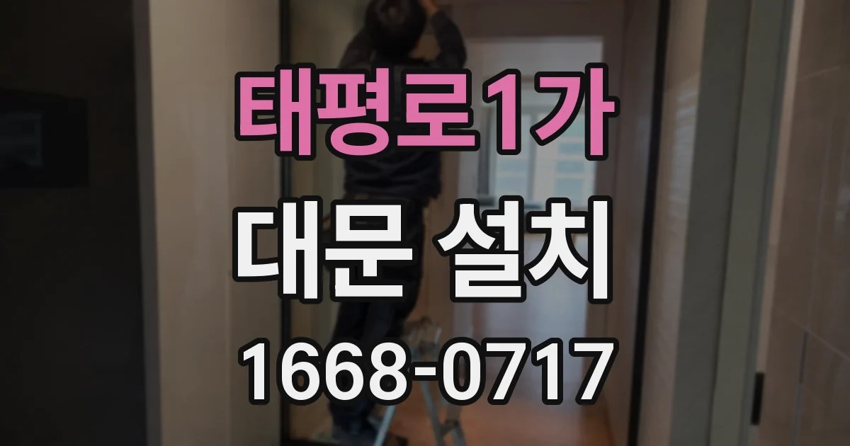 태평로1가 대문 설치