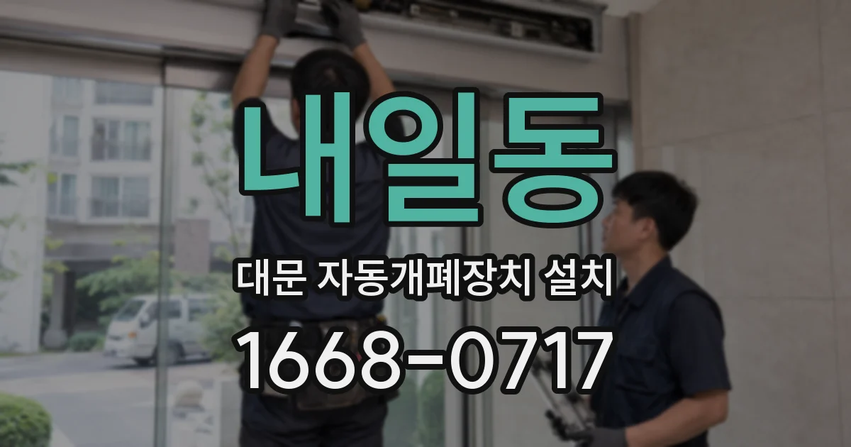 내일동 대문 자동개폐장치 설치
