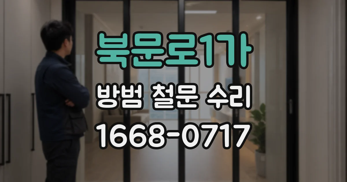북문로1가 방범 철문 수리