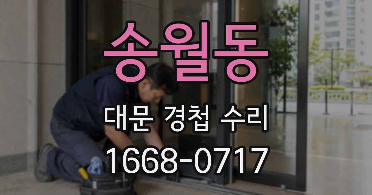 송월동 대문 경첩 수리
