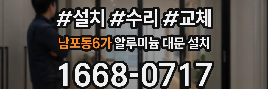 남포동6가 알루미늄 대문 설치