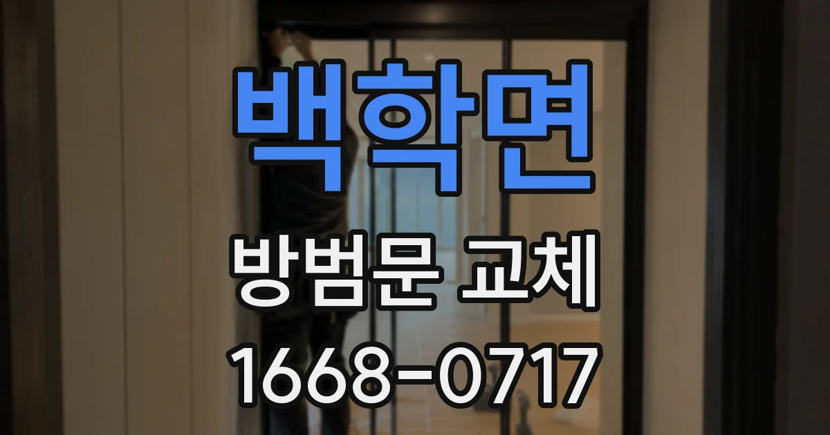 백학면 방범문 교체
