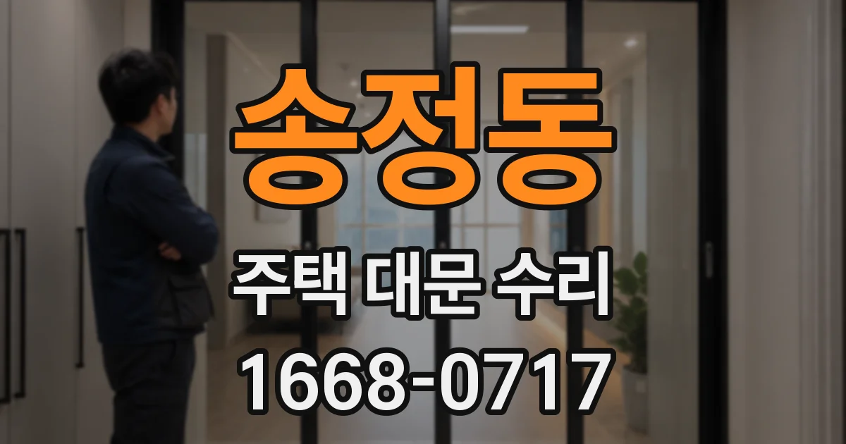 송정동 주택 대문 수리