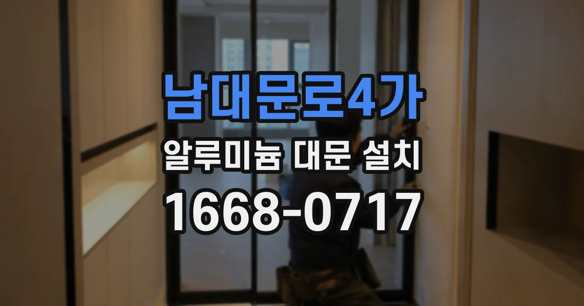 남대문로4가 알루미늄 대문 설치