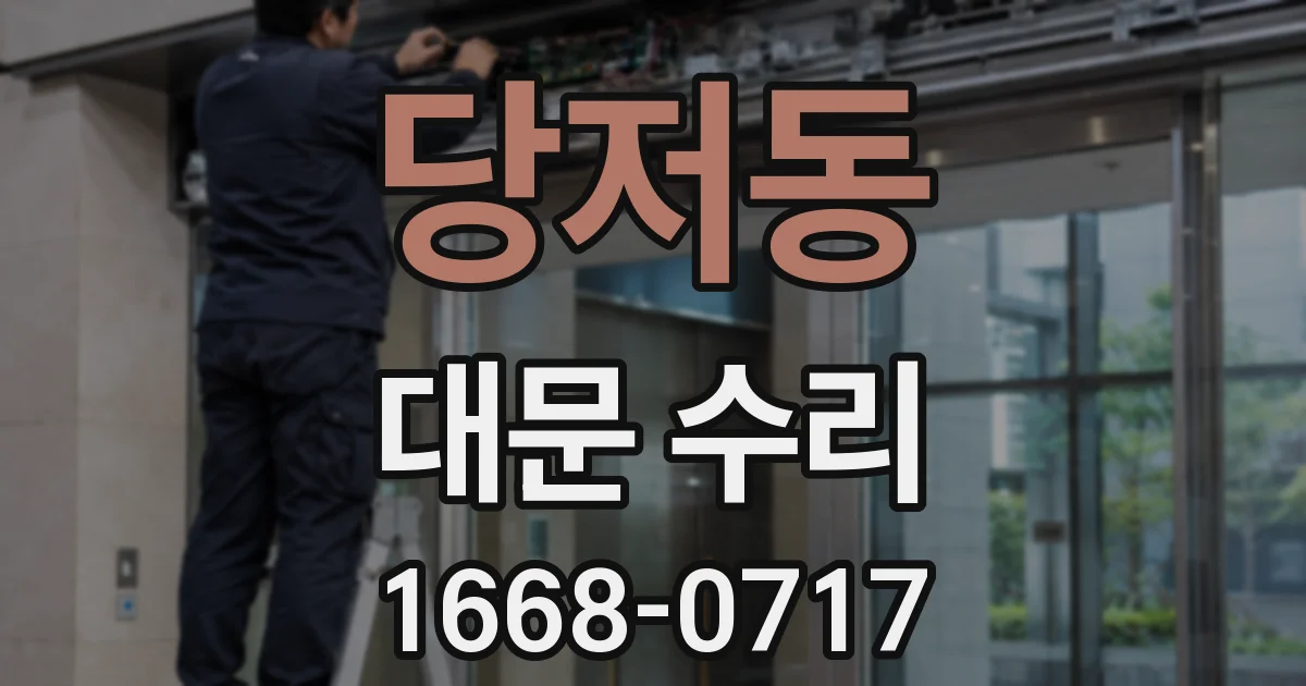 당저동 대문 수리