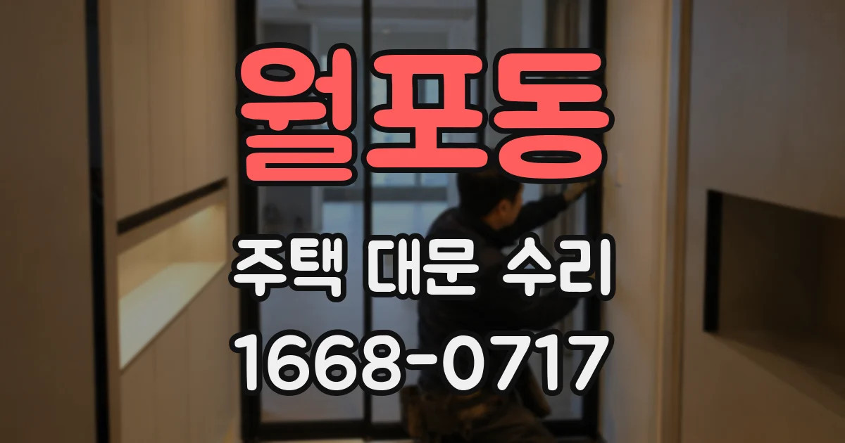 월포동 주택 대문 수리