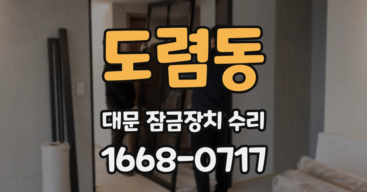 도렴동 대문 잠금장치 수리