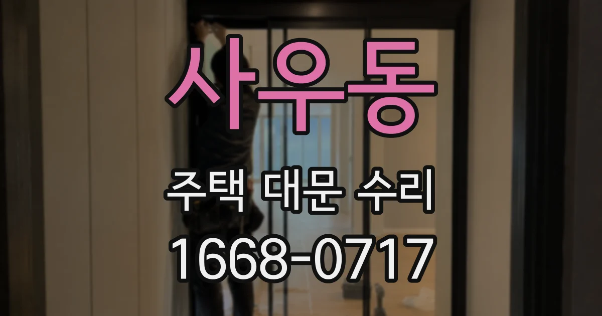 사우동 주택 대문 수리